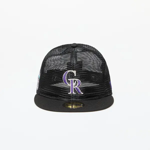 New Era Kapa New Era Colorado Rockies Mesh Patch 59FIFTY Fitted Cap Black 7 1/4