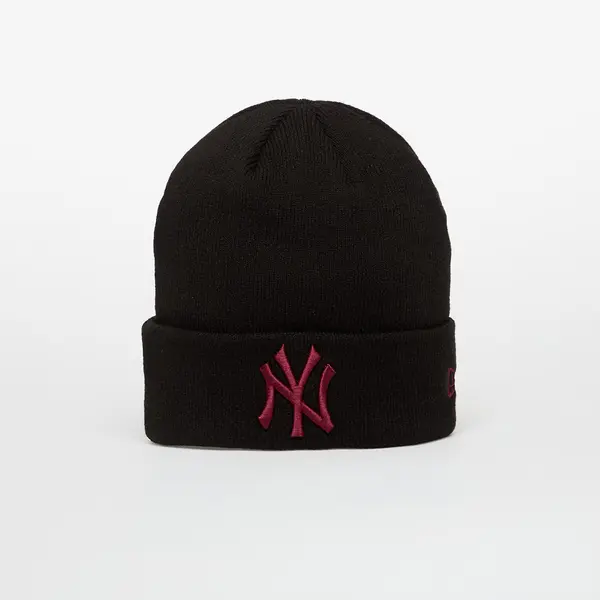 New Era Kapa New Era Knit Medium MLB League Essential Beanie New York Yankees Black/ Frosted Burgundy Universal