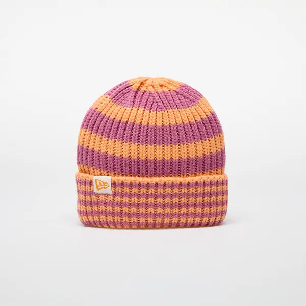 New Era Kapa New Era Knit Medium Stripe Beanie Orange Glaze Universal