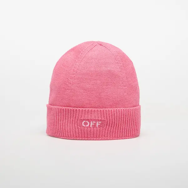 OFF-WHITE KIDS Kapa OFF-WHITE KIDS Off Stamp Clear Beanie Fuchsia/ White II