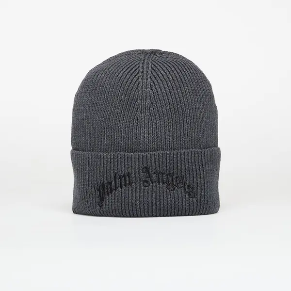 Palm Angels Kapa Palm Angels Curved Logo Beanie Anthracite/ Black Universal