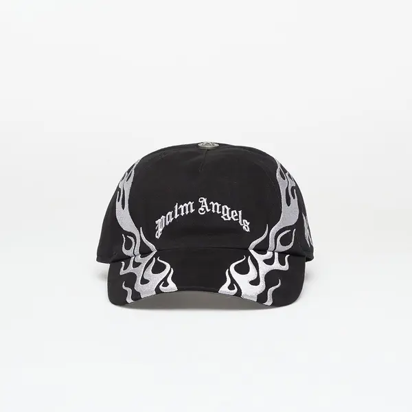 Palm Angels Kapa Palm Angels Curved Logo Flames Cap Black/ Light Grey Universal