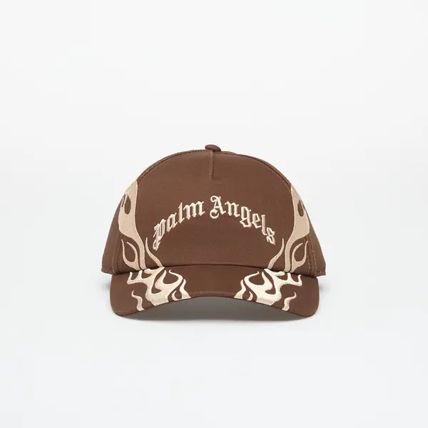 Palm Angels Kapa Palm Angels Flames Curved Logo Cap Brown/ Beige Universal