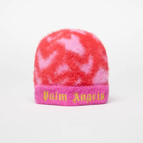 Palm Angels Kids Kapa Palm Angels Kids Pa Spray Hearts Knit Beanie Rose Pink/ Brick Red II