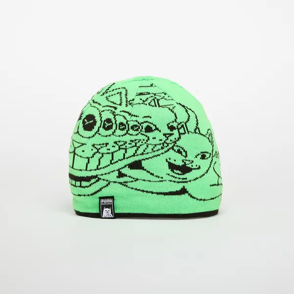 Puma Kapa Puma x RIPNDIP Reversable Skull Beanie Puma Black/ Fluro Green Pes Universal