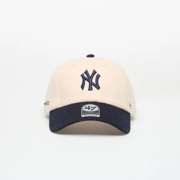 Sporty & Rich Kapa Sporty & Rich Yankees Serif Wool Hat Ecru/ Dark Navy Universal