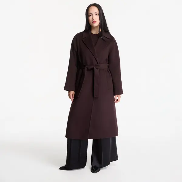 Calvin Klein Kaput Calvin Klein Classic Df Wool Wrap Coat Dark Brown M