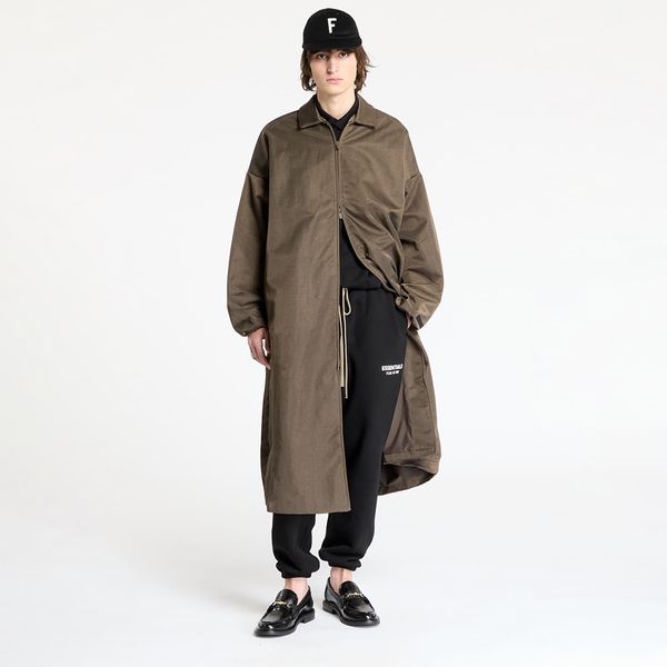 Fear of God Essentials Kaput Fear Of God ESSENTIALS Textured Nylon Trench Coat Brown S