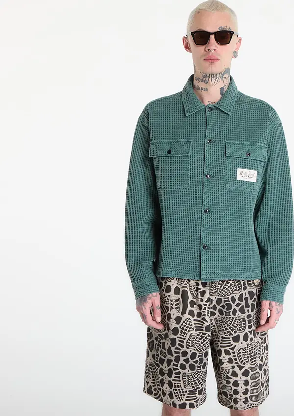 Brain Dead Košulja Brain Dead Waffle Button Front Shirt Pin M