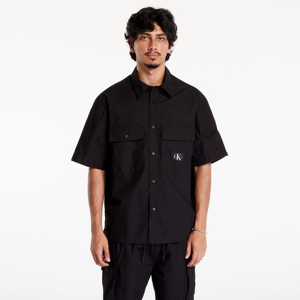 Calvin Klein Košulja Calvin Klein Jeans Cotton Poplin Utility Shirt Black S