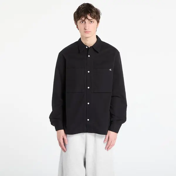Calvin Klein Košulja Calvin Klein Jeans Ls Cotton Twill Rela Shirt Black L