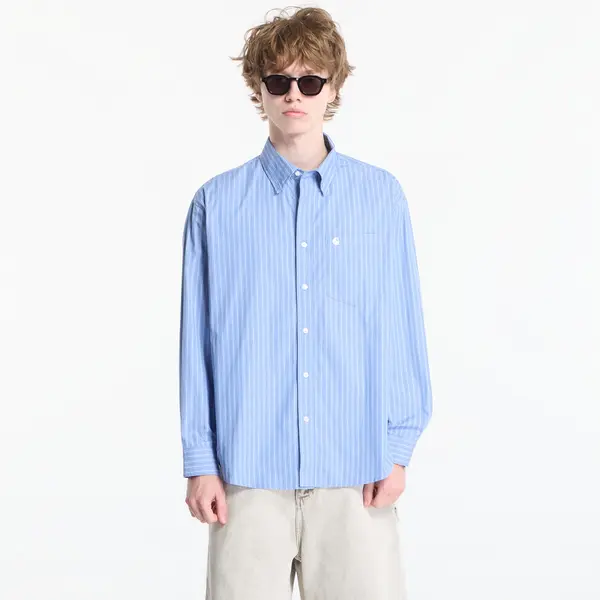Carhartt WIP Košulja Carhartt WIP L/S Keene Shirt UNISEX Keene Stripe, Curacao XL