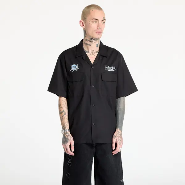 Carhartt WIP Košulja Carhartt WIP Short Sleeve Deli Shirt UNISEX Black/ Bluebird S