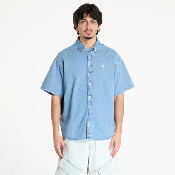 Carhartt WIP Košulja Carhartt WIP S/S Lucas Shirt UNISEX Blue Bleached M