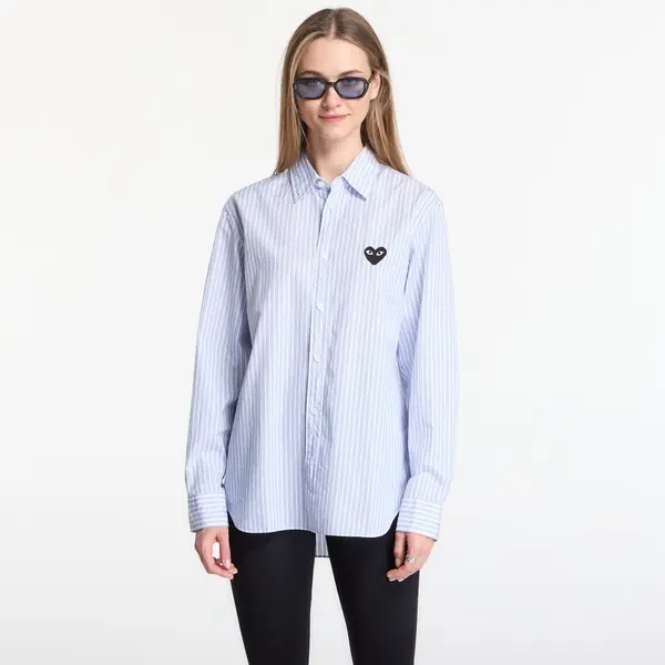 Comme des Garçons PLAY Košulja Comme des Garçons PLAY Shirt Black Emblem Woven UNISEX Blue XXL