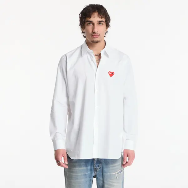 Comme des Garçons PLAY Košulja Comme des Garçons PLAY Shirt Red Emblem Woven UNISEX White L