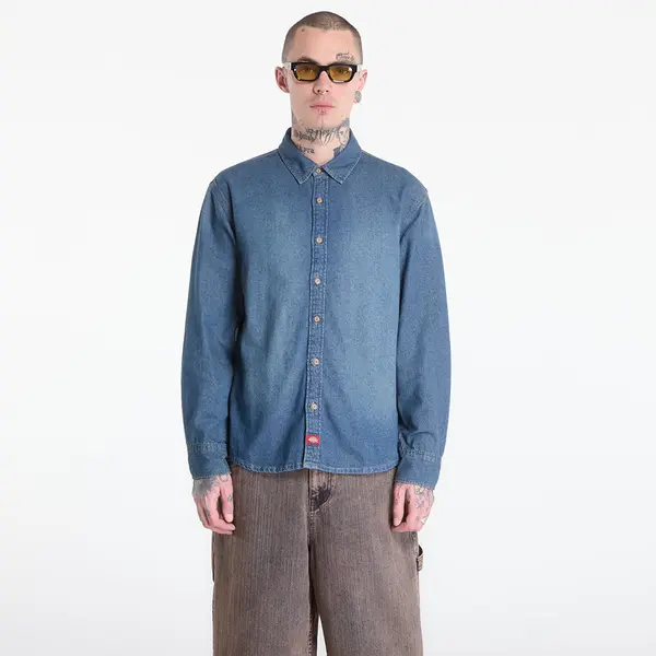 Dickies Košulja Dickies Lightweight Denim Shirt Ls Khaki Tntd Blue M