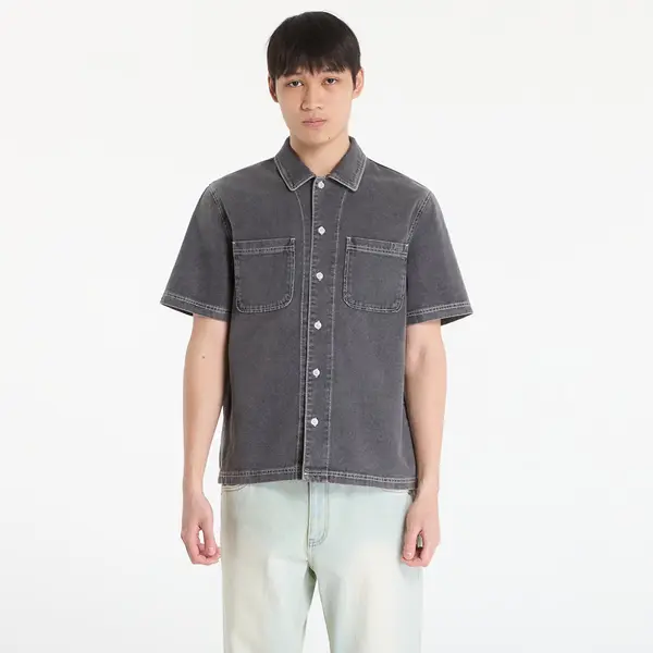 DIME Košulja DIME Stonewash Button Up UNISEX Black Washed M