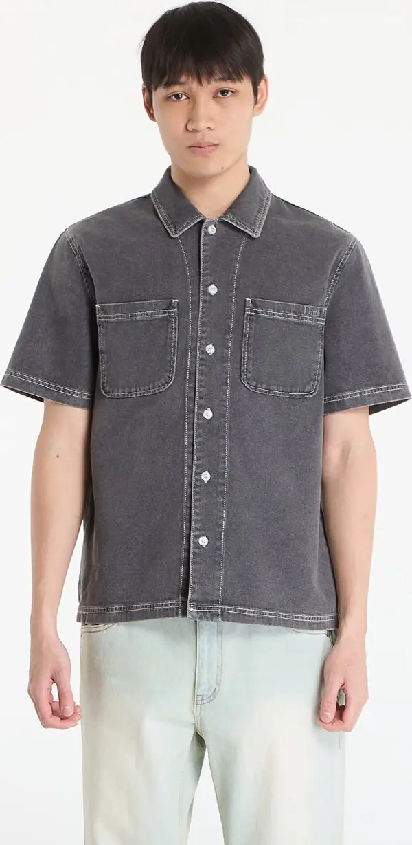 DIME Košulja DIME Stonewash Button Up UNISEX Black Washed S
