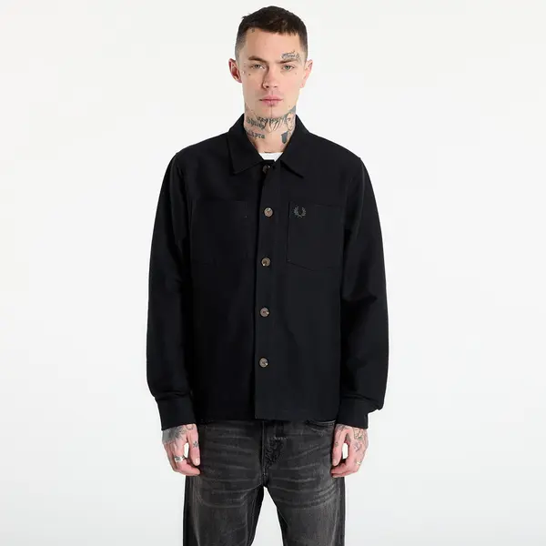FRED PERRY Košulja FRED PERRY Brushed Twill Overshirt Black M
