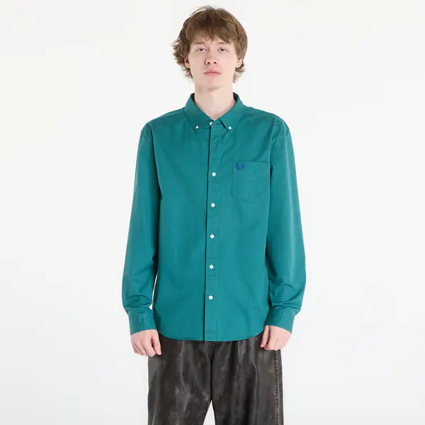 FRED PERRY Košulja FRED PERRY Relaxed Washed Twill Shirt Deep Mint L