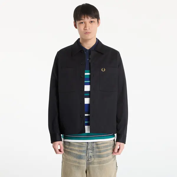 FRED PERRY Košulja FRED PERRY Twill Overshirt Black M