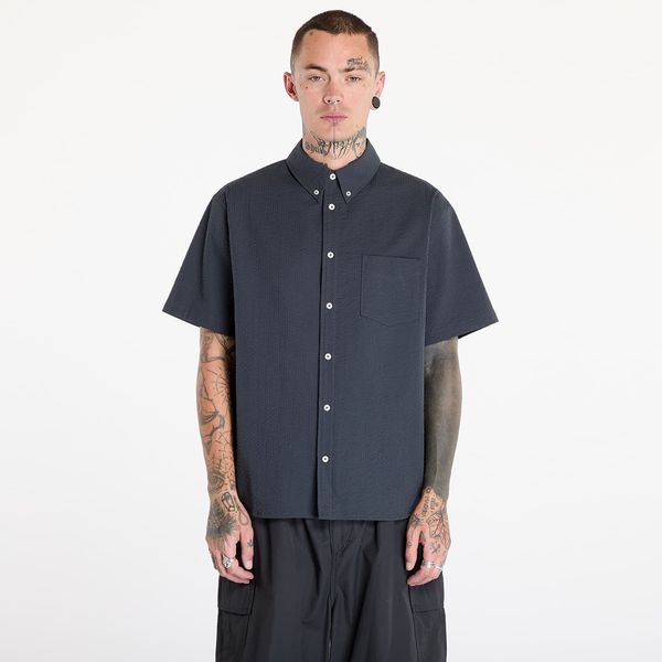 Nike Košulja Nike Life Men's Short-Sleeve Seersucker Button-Down Shirt Anthracite/ Anthracite S