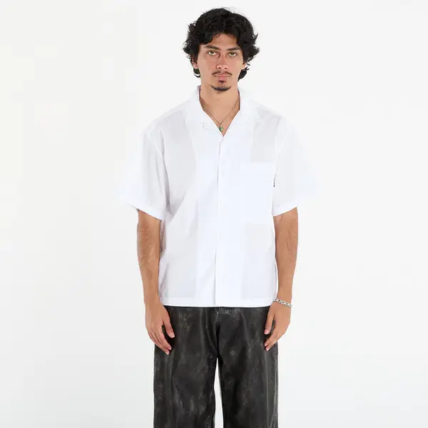 Palm Angels Košulja Palm Angels Curved Logo Classic Shirt Ss White/ Black L