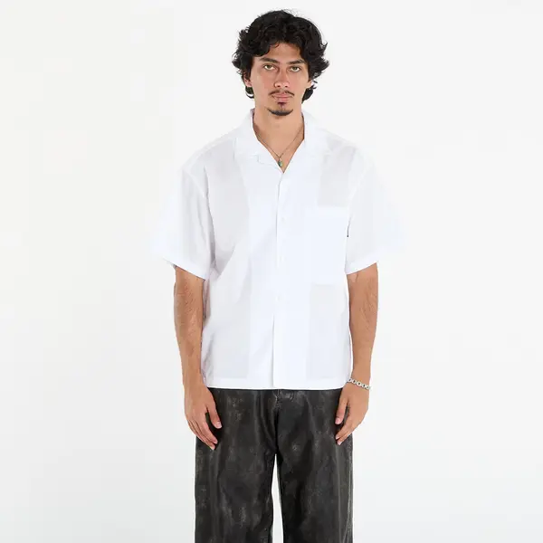 Palm Angels Košulja Palm Angels Curved Logo Classic Shirt Ss White/ Black S