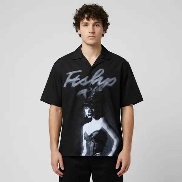 FTSHP Košulja Playboy x FTSHP Camp Shirt Black XS