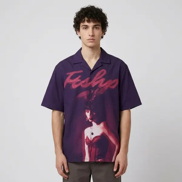FTSHP Košulja Playboy x FTSHP Camp Shirt Purple M