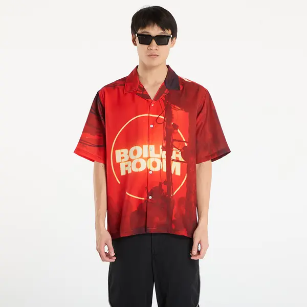 PLEASURES Košulja PLEASURES x Boiler Room Venue Button Up Red S