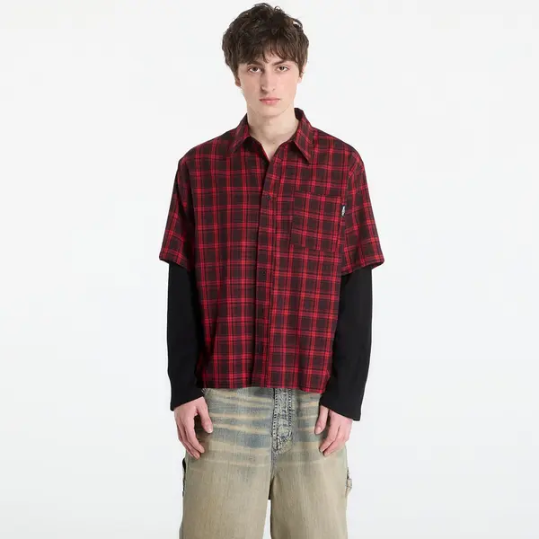 Wasted Paris Košulja Wasted Paris M Tartan Age Shirt Fire Red/ Black L