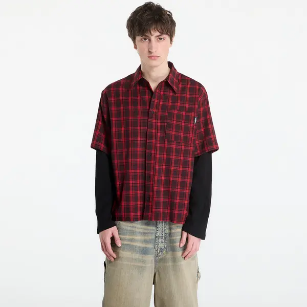 Wasted Paris Košulja Wasted Paris M Tartan Age Shirt Fire Red/ Black M