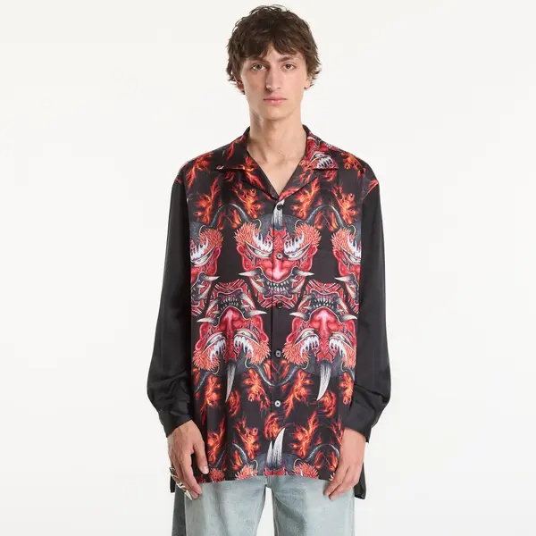 Y-3 Košulja Y-3 Red Satin Graphic Shirt UNISEX Multicolor XL