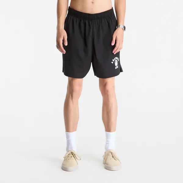 A BATHING APE Kratke hlače A Bathing Ape College Beach Relaxed Fit Shorts UNISEX Black XL