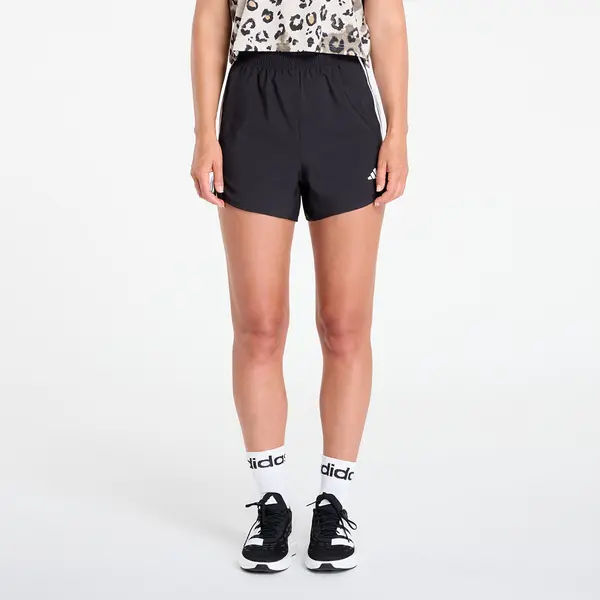 adidas Performance Kratke hlače adidas 3-Stripes High Waisted Shorts Black/ White M