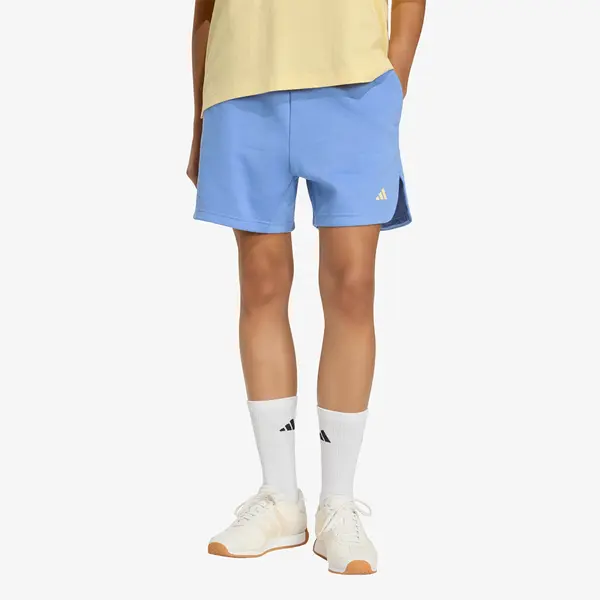 adidas Performance Kratke hlače adidas 3 Stripes Studio Fleece Loose Shorts Blue Fusion XS