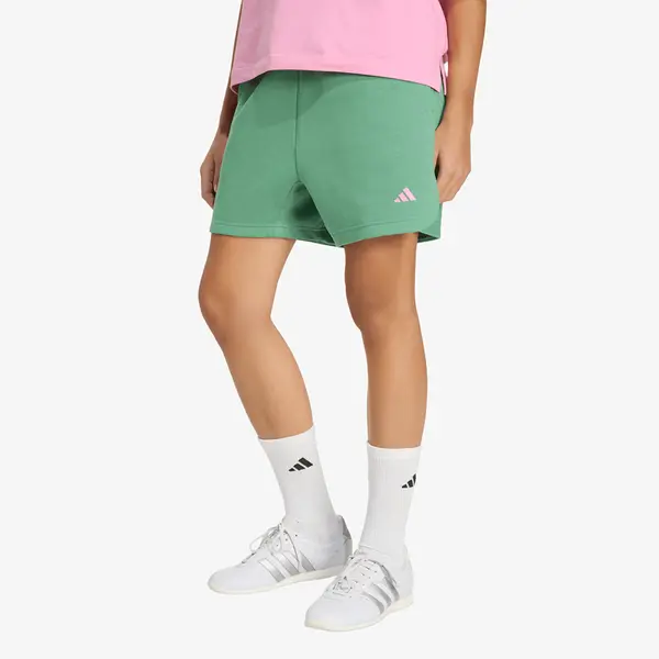 adidas Performance Kratke hlače adidas 3 Stripes Studio Fleece Loose Shorts Preloved Green XS