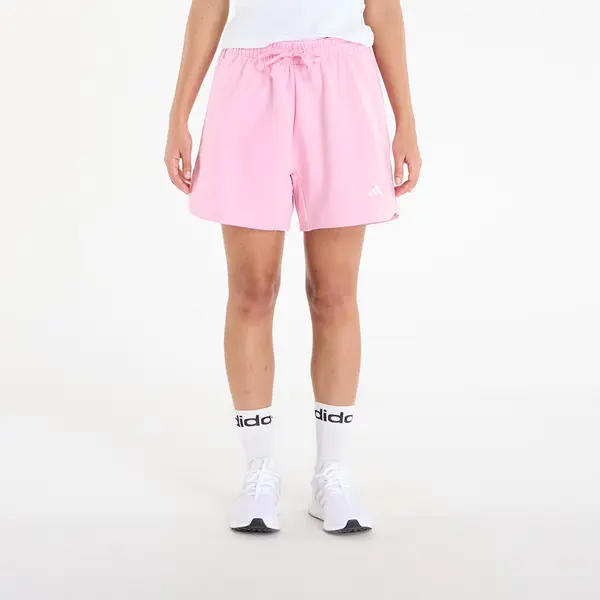 adidas Performance Kratke hlače adidas 3 Stripes Studio Fleece Loose Shorts True Pink M