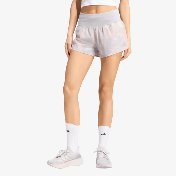 adidas Performance Kratke hlače adidas Adi365 Running Animal Print Iconic Shorts Grey One/ Semi Frozen Turbo/ Glory Grey XS
