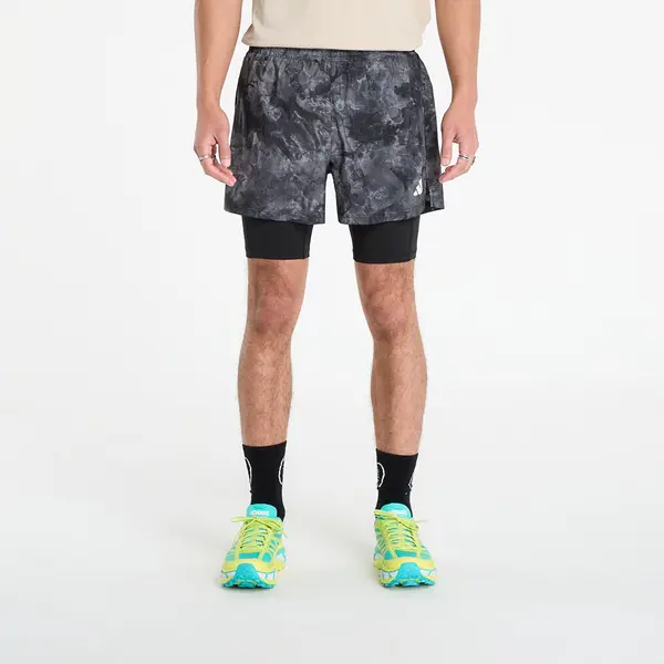 adidas Performance Kratke hlače adidas Own The Run Spray Dye 2-In-1 Short Grey Four/ Black S