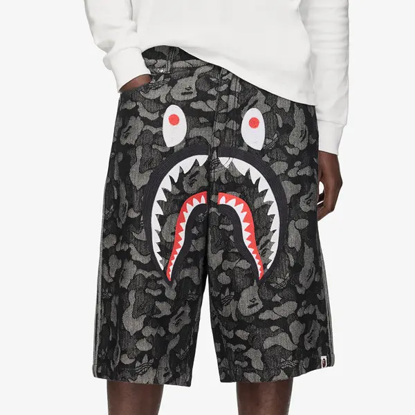 adidas Originals Kratke hlače adidas Shark Denim Jorts Bape Black XXL