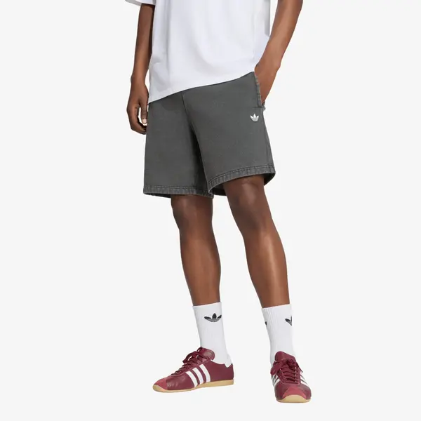 adidas Originals Kratke hlače adidas Trefoil Essentials Washed Mid-thigh Fleece Shorts Black M