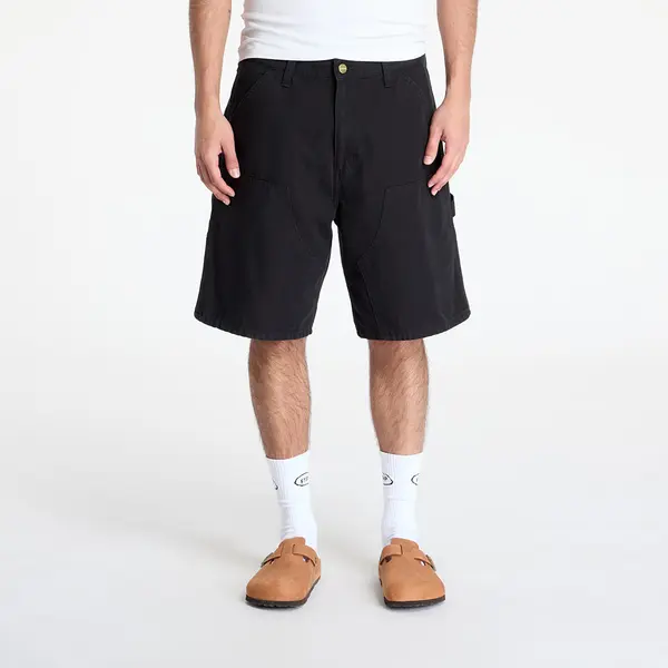 Carhartt WIP Kratke hlače Carhartt WIP Double Knee Short Black Stone Washed 28