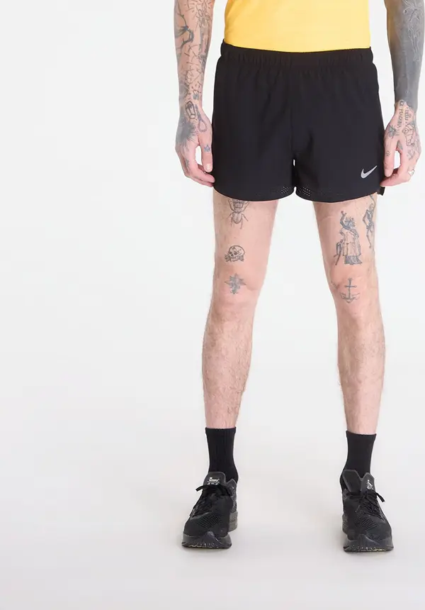 Nike Kratke hlače Nike Fast Men's Dri-FIT 3" Brief-Lined Running Shorts Black/ Black/ Reflective Silv L
