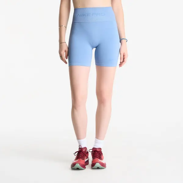Nike Kratke hlače Nike Pro Seamless Women's Dri-FIT High-Waisted 5" Biker Shorts Work Blue S