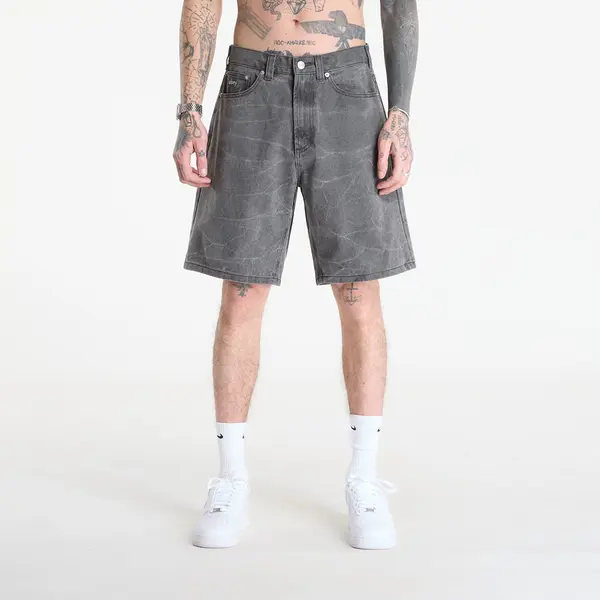 OBEY Clothing Kratke hlače OBEY Bigwig Baggy Denim Short Black Wrinkle Wash W36