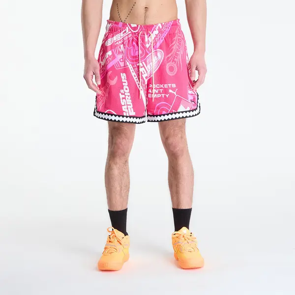Puma Kratke hlače Puma x Fast & Furious Short Garnet Rose/ Aop L