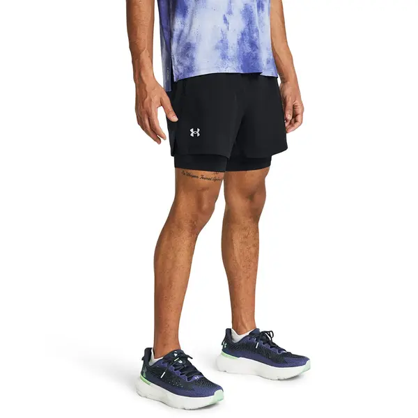 Under Armour Kratke hlače Under Armour LAUNCH 5'' 2-IN1 SHORTS Black L